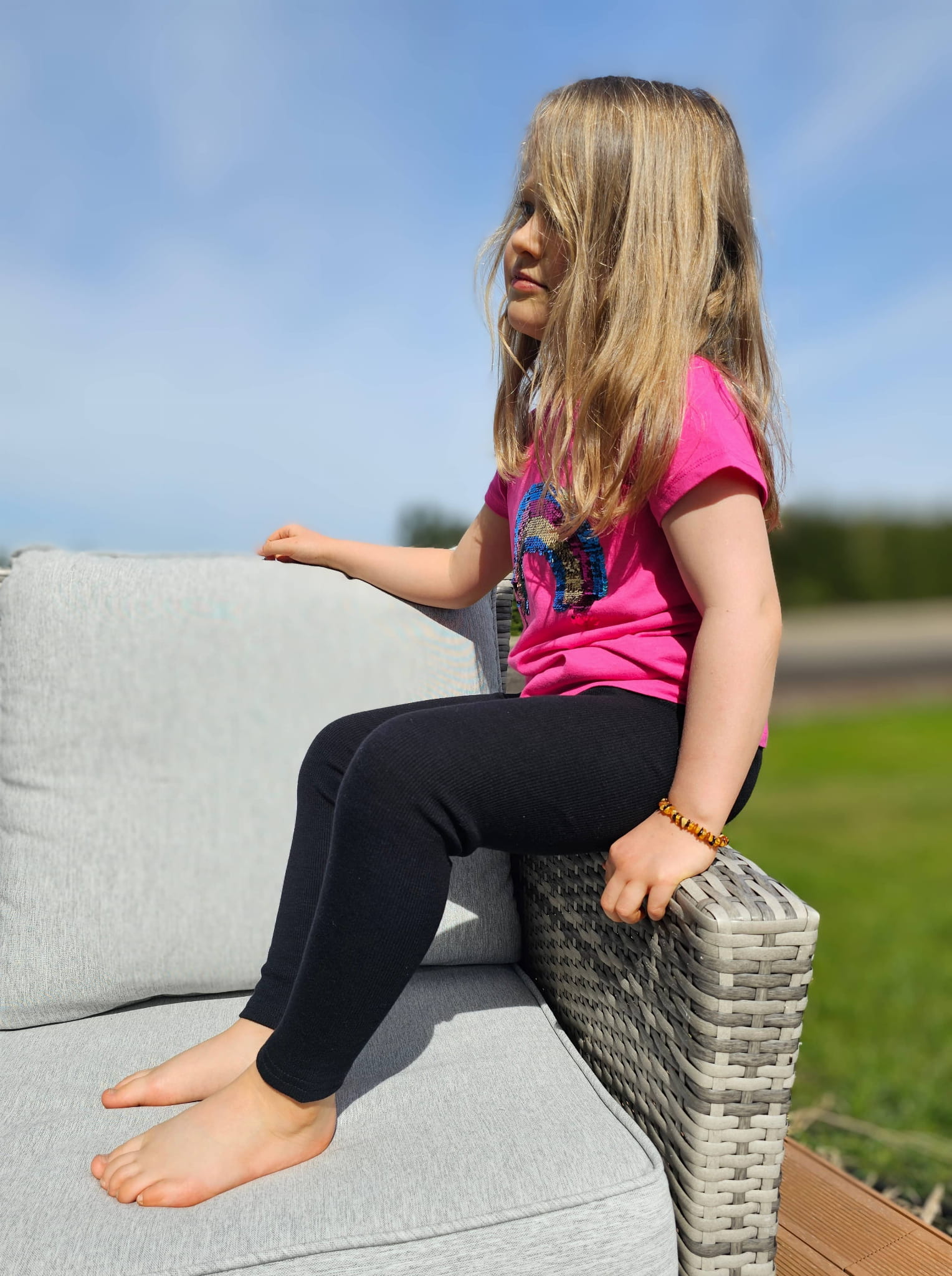 Legginsy bawełniane prążek czarne